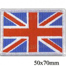 Нашивка Флаг Великобритании оверлок, липучка или термоклей.