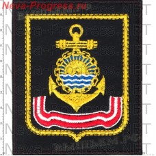 Нашивка Тихоокеанского флота (черный фон, желтый кант)