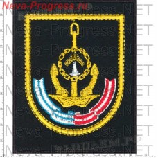 Нашивка 161-я Краснознамённая, ордена Ушакова бригада подводных лодок (черный фон, желтый кант)